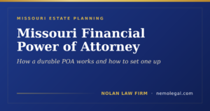 Missouri financial power of attorney branded card